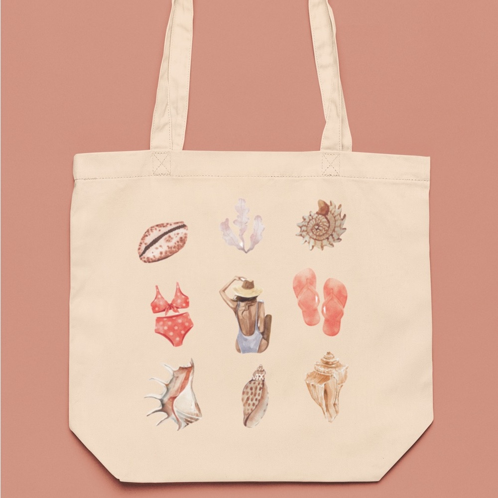 Beach Vibes Canvas Tote 🐚 | Summer | Perfect for Vacay or Everyday